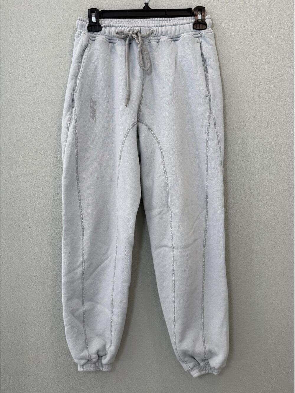SMFK 100% Cotton Women's Jogging Sweatpants in Light Blue (Gray) - Size 1